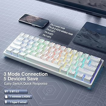Amazon.com: SOLAKAKA SK961 60 Percent Wireless Mechanical Keyboard